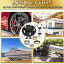 TiciKim 1 Set Trailer Hub Kit 5 Bolt 4.5 for 3500 lb Trailer Axle Bearing Kit Boat Trailer Hub 5 Lug with Extra Trailer Dust Caps and Rubber Plugs for #84 Spindle 1-1/16'' to 1-3/8" Trailer Axles