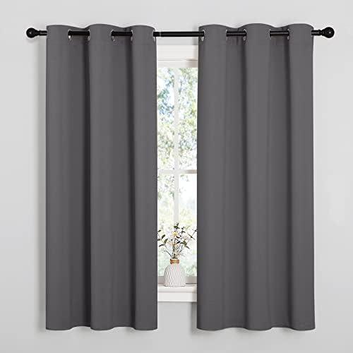 NICETOWN Thermal Insulated Grommet Blackout Curtains for Bedroom (1 Panel, W42 x L63 -Inch, Grey)