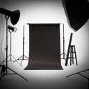 Kate Seamless Paper Backdrop Black Seamless Backdrop Paper Rolls (53''x32.8' Jet)