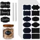 Homrelaxy 360Pcs Chalkboard Labels  2.1x1.4 Inch Reusable Blackboard Stickers with 2 White Erasable Chalk Markers, 12 Assorted Shapes, for Mason Jars, Food Containers, and Pantry Storage