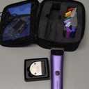 Professional Dog Grooming Clipper with Replacement Blade, 5-in-1 Adjustable A5 Blade Cordless Pet Grooming Kit 2 Speed Trimmer Hair Shaver with Detachable Metal Combs Nova for Animal Horse (Purple)