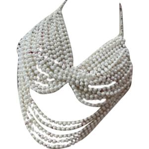 Body Chains Bra Pearl Bikinis Chest Chains Raves Nightclub Body Accessories Jewelry Gifts for Women Girls