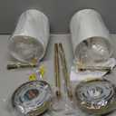 Battery Operated Wall Sconces Set of Two,Wireless Rechargeable Wall Light With Remote Control, Dimmable, 1800K/3000K/4000K/6000K/RGB, Timer, for Living Room, Bedroom, Fireplace, TV, 23.6 Inch, Gold (Brass)