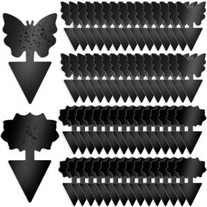Fruit Fly Traps, 60 Pack Black Sticky Traps, Fungus Gnat Traps, Plant Fly Stickers for Indoor and Outdoor Use Protect The Plant