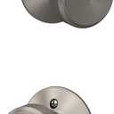 Schlage F40 BWE 619 Bowery Door Knob, Bed & Bath Privacy Lock, Satin Nickel