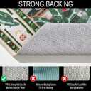 Oriental Tropical Washable Rugs, Greyish Green Boho Vintage Distressed Hippie 4x6 Area Rugs for Living Room Bedroom Kitchen Entryway Dorm, Abstract Botanical Animal Tribal Accent Carpet