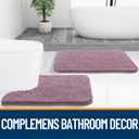 OLANLY Bathroom Runner Rugs 44x24, Soft Absorbent Chenille Bath Rugs, Rubber Backing Quick Dry, Machine Washable Long Bath Mats for Bathroom Floor, Tub and Shower, Home Decor Accessories, Deep Plum