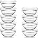 Sweejar 4.5 inch Small Glass Bowls Set, 12 oz Prep Bowls for Cooking, Small Bowls for Kitchen, Dessert Bowls for Ice Cream, 9 pack