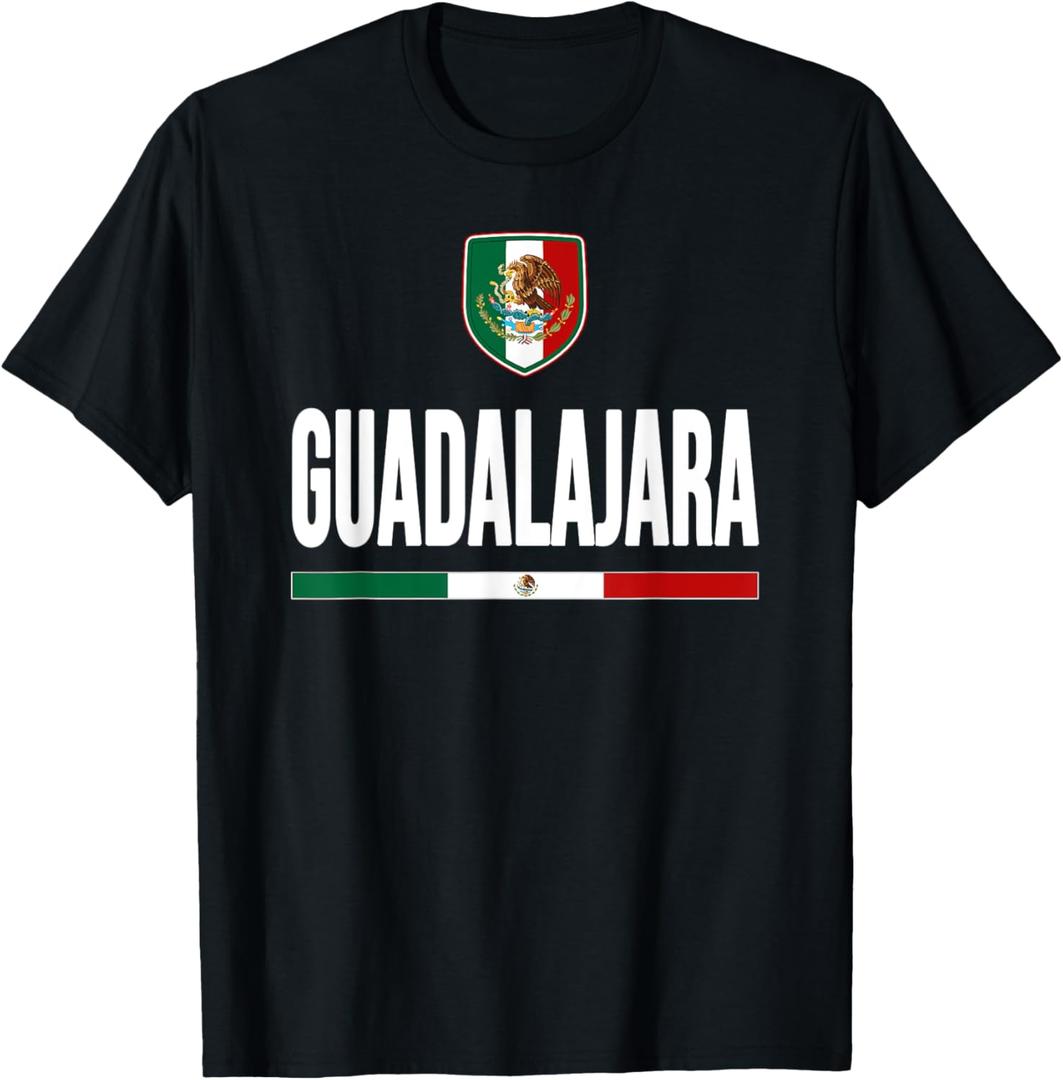 Guadalajara Mexico T-Shirt (Small, Black)