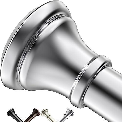 Amazon.com: Chrome Shower Curtain Rods,43-72 Inches, Rust Resistance, Adjustable Tension Rod with Durable Spring, No Drilling, Use for Bathroom, Bedroom, Kitchen, Balcony, Home : Home & Kitchen