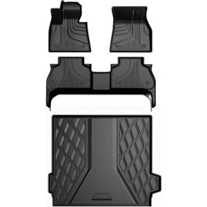 Floor Mats & Cargo Liner compatible with BMW X5 2026 2025 2024-2019 ONLY 5 Seats (Non 45e/50e & 7-Seats Models) | All Weather TPE Floor Mats for 2019-2025 2026 X5 G05 Accessories Anti-Slip Trunk Liner
