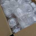 BESTSTAR 36 Pcs 12 oz Plastic Clear Gold Rim Ribbed Glasses, Origami Ripple Disposable Champagne Glasses Elegant Whiskey Glasses Ideal for Weddings, Bars, Christmas, Pool Party, Daily Use