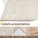 COLLACOCO Baby Play Mat for Floor, 39"x59" Playpen Mat, 1.3" Thick Memory Foam Tummy Time Mat, Soft Coral Velvet Nursery Rug, Easy-Care & Non-Slip Cushioned for Infants, Kids, Toddlers Crawling, Beige