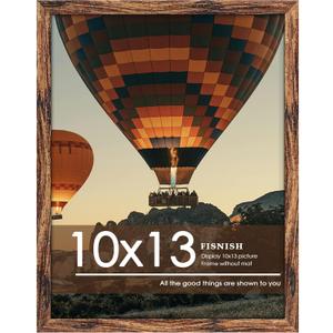 10x13 Picture Frames, for Wall Mounting Display Horizontally or Vertically Hanging, Brown