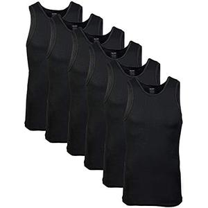 Gildan Men's A-Shirts Tanks Multipack, L, Pack 6