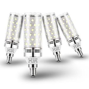 Heifymi E12 100W Led Candelabra Bulbs Replacement, 6000k Daylight Bright White, E12 12W Led Candle Light Bulbs T6 C7 1200lm, E12 Base Chandelier Pendant Ceiling Fan Bulbs, Non-Dimmable, 4Pack