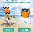 SUNNYFEEL Tall Folding Lawn Beach Chair Lightweight, Portable Sand Chair for Adults Heavy Duty 300 LBS with Cup Holders, Foldable Camping Lawn Chairs for Camp/Outdoor/Travel/Picnic/Concert/Sports