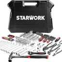 STARWORK TRUE MECHANIC 324-Piece Mechanics Tool Set and Socket Set with 22oz Dragon One-Piece Rip Hammer w/Grip, Professional