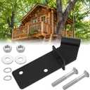 Heavy Duty Treehouse Bracket and Hardware for 1.25" Pipe
Single Knee Brace Bracket, Powder Coated Finish, for Outdoor Deck, Treehouse, Construction Hardware