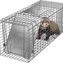 ZENY Live Animal Cage Trap 32" X 12.5" X 12" w/Iron Door Steel Cage Catch Release Humane Rodent Cage for Rabbits, Stray Cat, Squirrel, Raccoon, Mole, Gopher, Chicken, Opossum, Skunk & Chipmunks