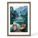 Hongkee 24x36 Picture Frame, Rustic Brown Wood Style, Wall Mounting