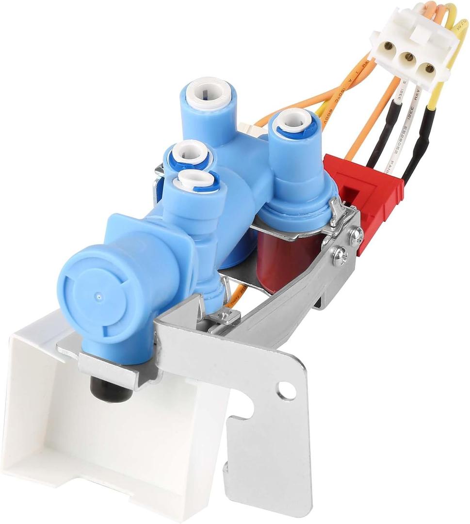 WR57X30890 WR57X30891 Refrigerator Water Inlet Valve Compatible with GE Refrigerator, GSS25GSHNCSS GSS25GYPFCFS GSS25GMHKCES GNE25JYKGFFS etc. Replacement Part WR57X26569 WR57X30891 4960186 AP6891693
