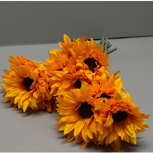 18pcs Sunflowers Artificial Flowers with Long Stems for Indoor Outdoor DIY Wedding Bouquets Baby Shower Centerpieces Floral Arrangements Party Tables Home Decor and Garden Kitchen Office Decorations