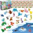 Party Favors for Kids - 24 Pack 72 Kinds of Animals Building Block Toy Stocking Stuffers Classroom Prizes Goodie Bags Easter Gifts Building Set, Christmas Birthday Gift for Boys Girls Ages 6-12+