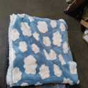 Lesure Washable Dog Blanket Extra Large - 127x152cm Waterproof Blanket for Dogs and Cats, XL Patterned Bed and Sofa Couch Throw Protector with Soft Plush, Blue