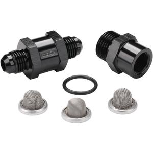 Podavelle 6AN Inline Fuel & Oil Feed Filter Set with 30 80 150 Micron Elements Aluminum Black