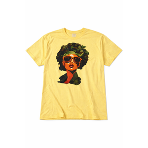 Jamaican Girl Jamaica T-Shirt, Yellow, Extra Large