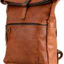 BERLINER BAGS Vintage Genuine Leather Backpack Utrecht XL, Laptop Backpack, Travel Backpack for Women and Men - Brown