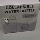 Collapsible Water Bottles Travel water bottle Sports Portable Sport Water Bottle Reusable Water Bottles comes with mountaineering Buckle 500ml silicone Water-proof camping water bottle (2 Pack, Blue+Blue)