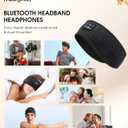 MUSICOZY Sleep Headphones Bluetooth 5.4 Headband, Wireless Earphones Music Sleep Earbuds Sleeping Eye Mask with HD Stereo Speakers for Workout Running Travel Yoga, Ideal Gifts for Men Women Mom Dad