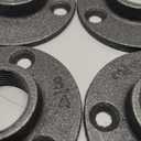 10 Pack 3/4 inches Malleable Cast Iron Pipe Flange, Industrial Pipe Flanges for Threaded Black Pipes and Fittings, DIY Steampunk Industrial Vintage Style.