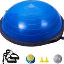 VEVOR Half Exercise Ball Trainer, 23/26 inch Balance Ball Trainer, 1500lbs Capacity Stability Ball, Yoga Ball with Resistance Bands & Foot Pump, Strength Fitness Ball for Home Gym Full Body Workout