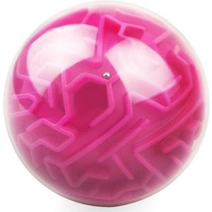 3D Memory Maze Ball Puzzle Toy for Kids Teen Adults, Low Difficulty Hard Challenges Game, Brain Teasers Game, Stress Relief Toy, Christmas Stocking Stuffers (Red)