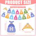 Princess Dress Happy Birthday Banner, Pre-Strung Princess Theme Birthday Party Decorations Colorful Hanging Bunting for Girl's 1st Party Supplies Photo Props Backdrop