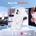 Compatible with iPhone 12 Case & iPhone 12 Pro Case 6.1" with Invisible Ring Stand [Compatible with Mag-Safe] Translucent with Magnetic Kickstand, Translucent