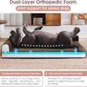 Cooling Gel Memory Foam Orthopedic Dog Bed for Medium Dogs with Arthritis