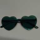 28 Pack Heart Shaped Sunglasses for Women Rimless Heart Glasses Bulk Mardi Gras Candy Color Sunglasses for Party