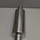 LCGP 2" Inlet Universal Resonator, 2" Outlet 13.77" Overall Length Stainless Steel High Performance Muffler, Polished, Pass-Thru Design (Silver)