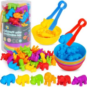 Counting Animal Montessori Toys for Kids 3-8 Years Old - Preschool Learning Activities with Sensory Math Games, Toddler Educational Gift for Boys & Girls Ages 3-5 Birthday