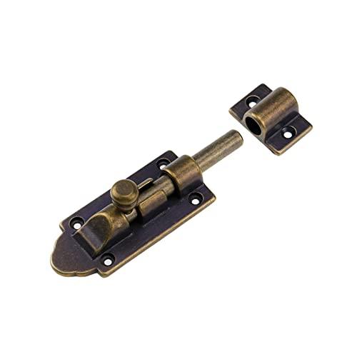 Tighall Bronze Antique Brass Barrel Bolt Latch 4 Inch Slide Latch Security Sliding Lock with Screws Hardware