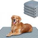 RIOUSSI Washable Pee Pads for Dogs, Reusable, Absorbent, Leakproof, Non Slip Pet Puppy Pads for Potty Training. Light Gray, 24x36 Inch(4pack)