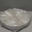 Wenqik Cake Stand 16 Inch Round Metal Cupcake Dessert Wedding Cake Stand Cookies Display Holder Fruit Serving Tray for Table Wedding Birthday Anniversary Party(White)