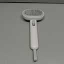 aumuca Cat Brush with Release Button, Cat Brushes for Indoor Cats Shedding, Cat Brush for Long or Short Haired Cats, Cat Grooming Brush Cat Comb for Kitten Rabbit Massage Removes Loose Fur (White)