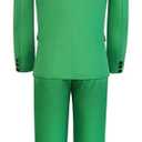 Green Suit Costume for Adult Men Halloween Superhero Jacket with Chain Cloak Pant Superhero Cosplay Outfits Full Set