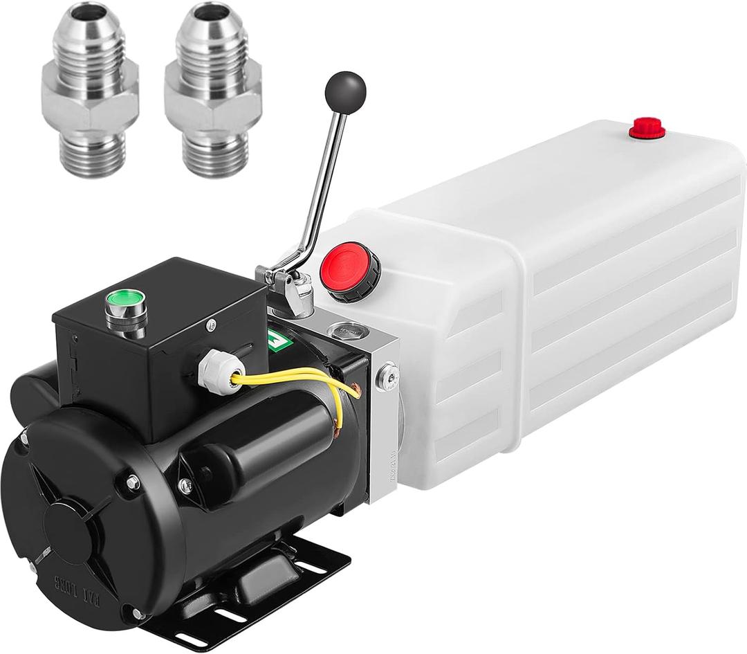 Mophorn Hydraulic Pump 6 Quart Car Lift Hydraulic Power Unit Hydraulic Power Pack 220V 3HP 2750 PSI for Two and Four Post Lift Auto Hoist Car Lift with 6L Plastic Reservoir