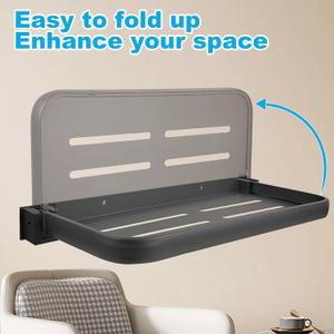 YEXEXINM 1 Pack RV Aluminum Fold-Down Wall Shelf - Wall-Mounted Hidden Foldable Shelf for Compact Camper Storage | Perfect RV Shelf for Inside - RV Furniture Parts & Hardware.